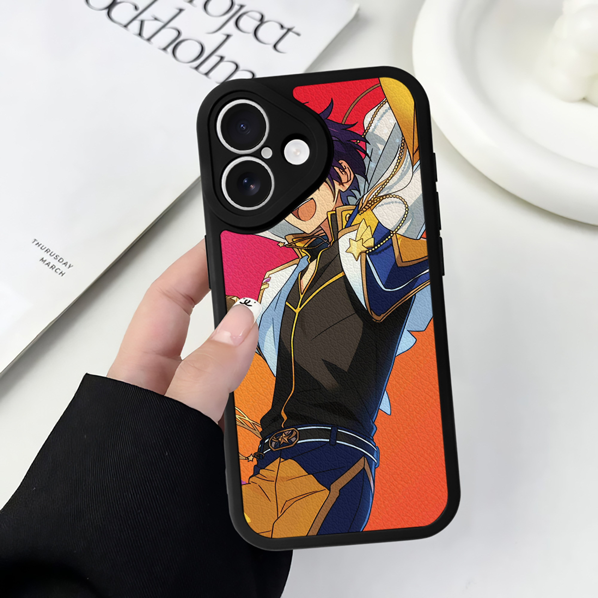 （画像用） あんさんぶるスターズ! Ensemble Stars 【iPhone 16シリーズ対応】シリコンスマホケース（レザー調） 材質：シリコン